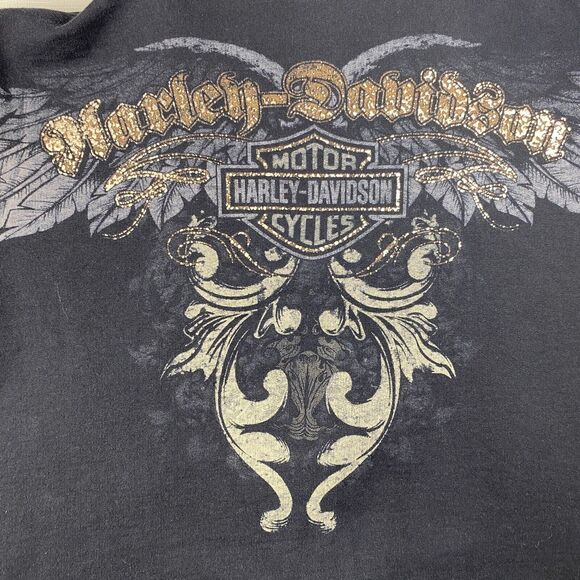 Harley-Davidson GOLD WINGS Blue Full Zip Sweatshirt! J&L SIOUX FALLS SD Sz M - Picture 12 of 16